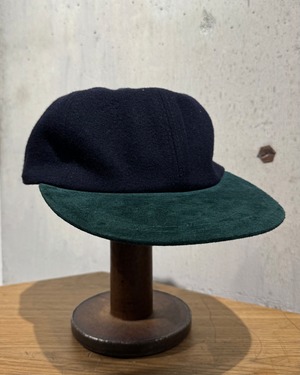 6-panel suede × wool cap / COLOR:NAVY