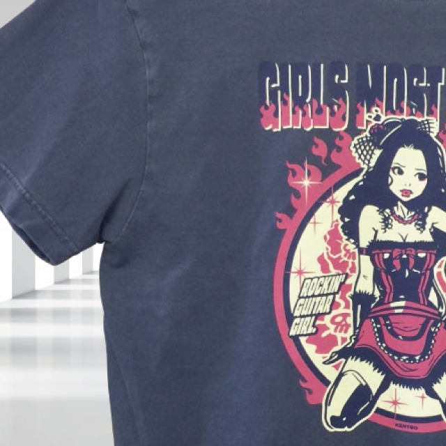 Guitar Girl  【ギター ガール】 カラー： ストーンウォッシュブルー