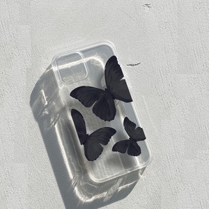 【一部即納】iPhoneケース Butterfly Black Ot95(送料無料)