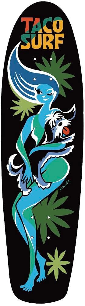 kads miidaデザインが施されたスケートボード TACOSURF MFG x Kads MIIDA Skateboard deck (CRUISER SHAPE) | Kads