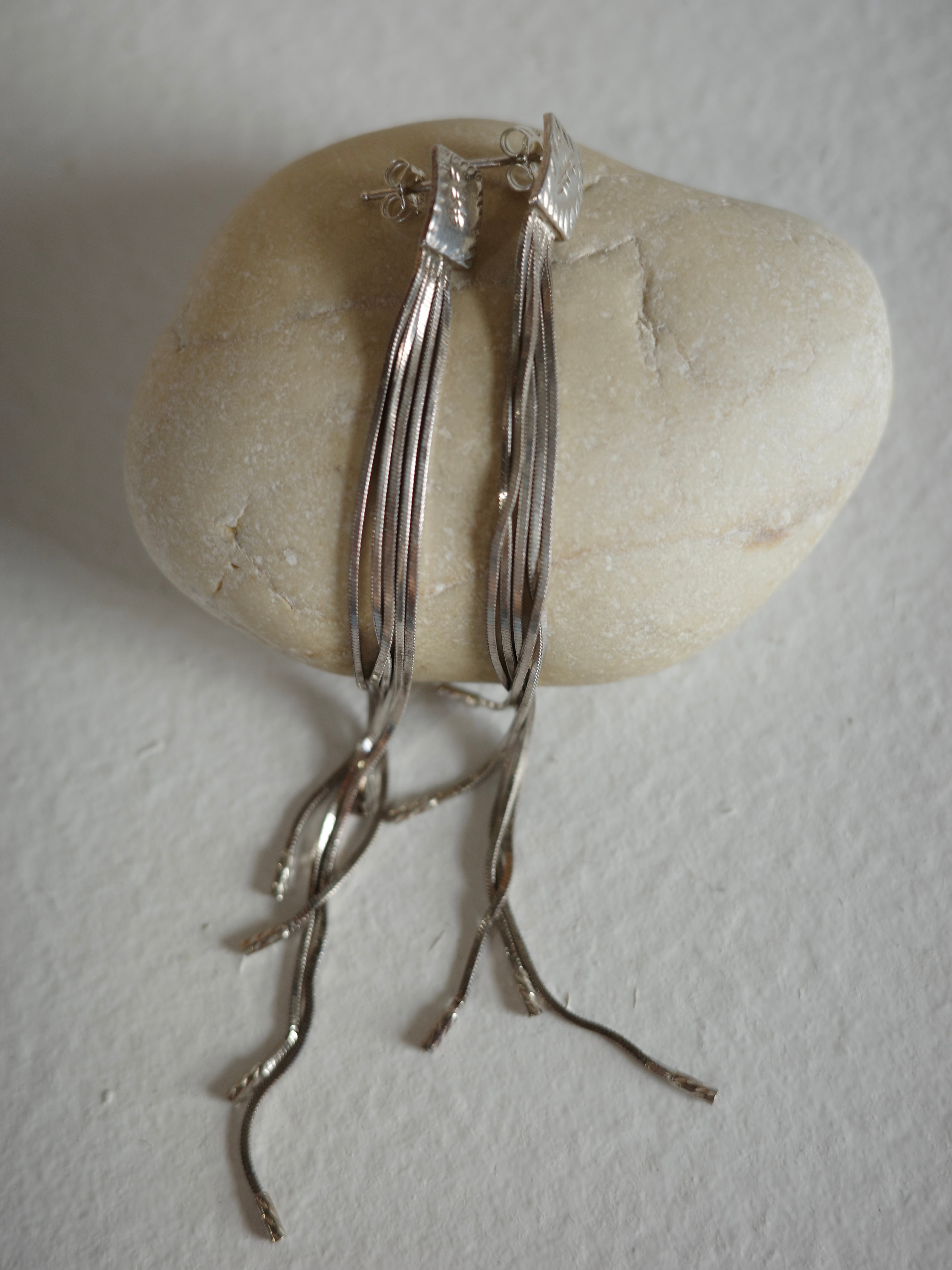 vintage silver925〉long tassel pierce | CherLife