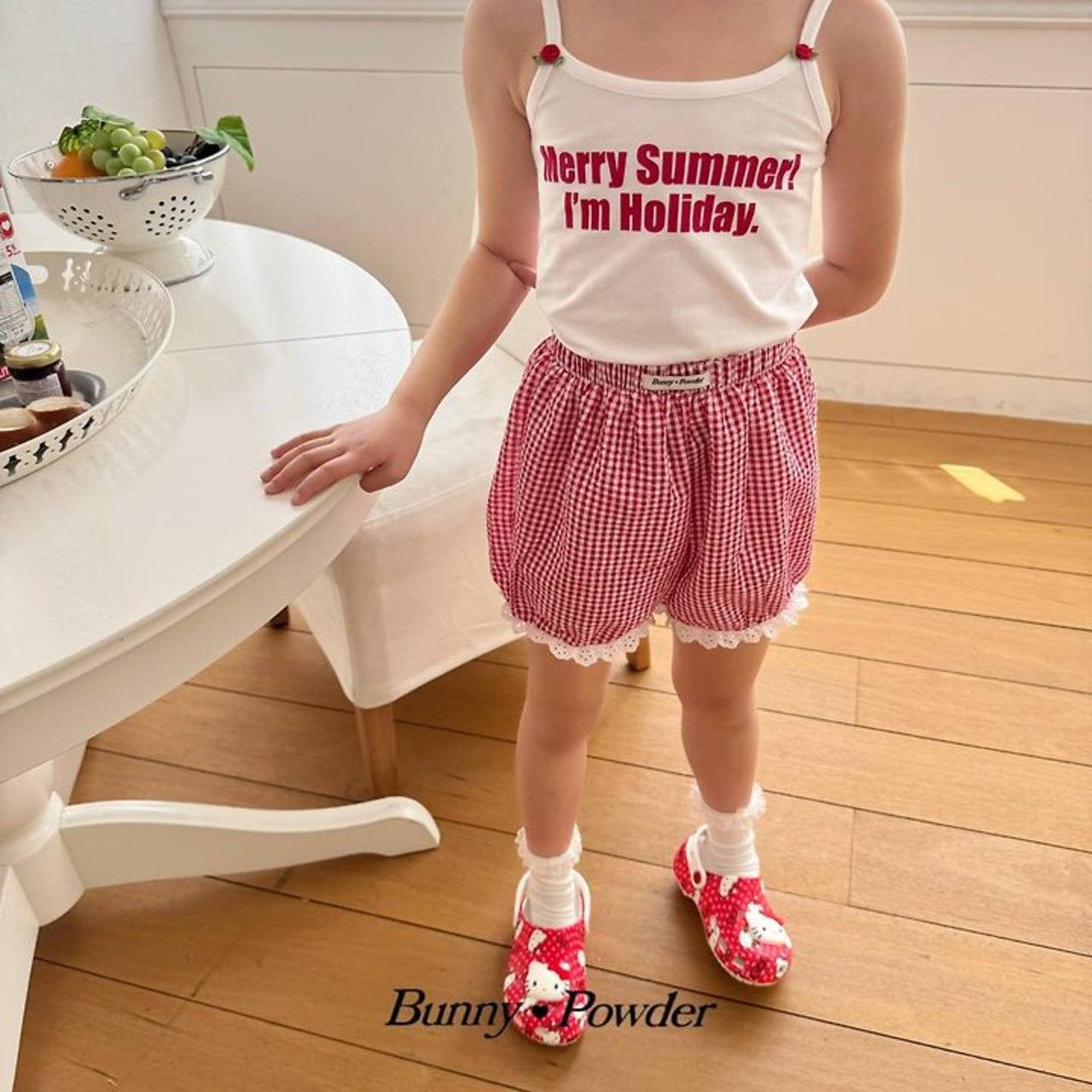[Bunny Powder] (Planning) Check Bloomer Pants / [버니파우더] 기획)체크블루머팬츠