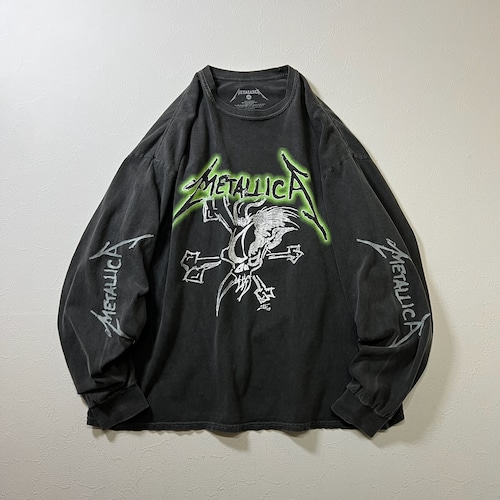 METALLICA　ロンT　バンド　Tシャツ　長袖　フェード　ブラック 古着