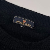 カシミヤ100% PINO BAZZO ピノ バッツォ ニット セーター M/ブラック メンズ