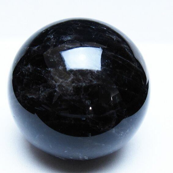 1.1Kg モリオン 黒水晶 丸玉 93mm スフィア 一点物 151-9338