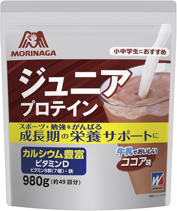 ジュニアプロテイン ココア味 980g (約49回分) ウイダー 森永ココア