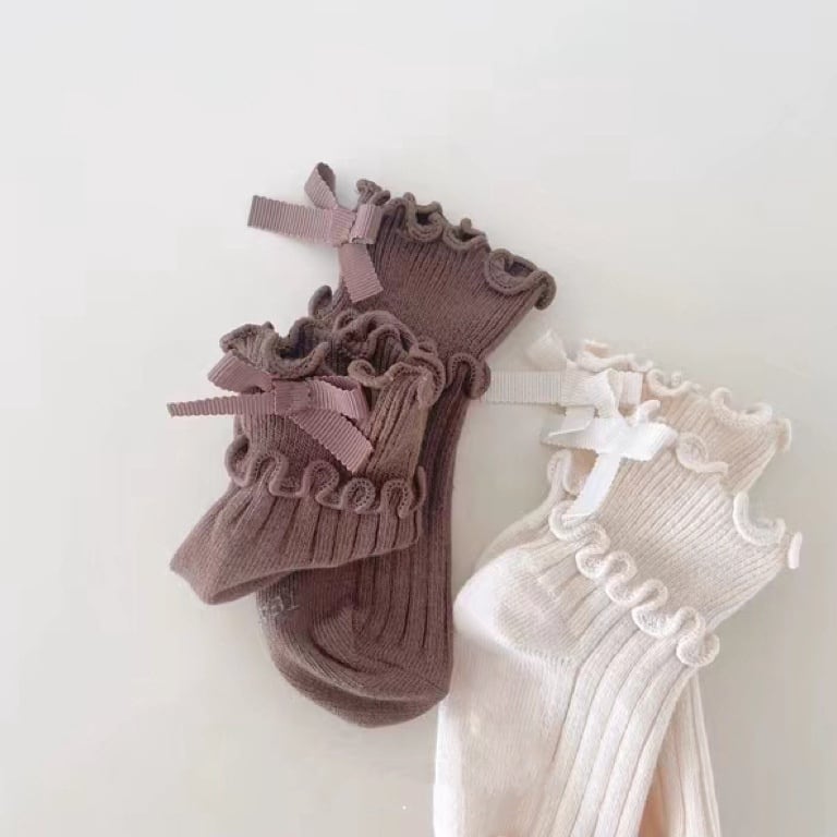 【BABY】女の子可愛いフリルソックス