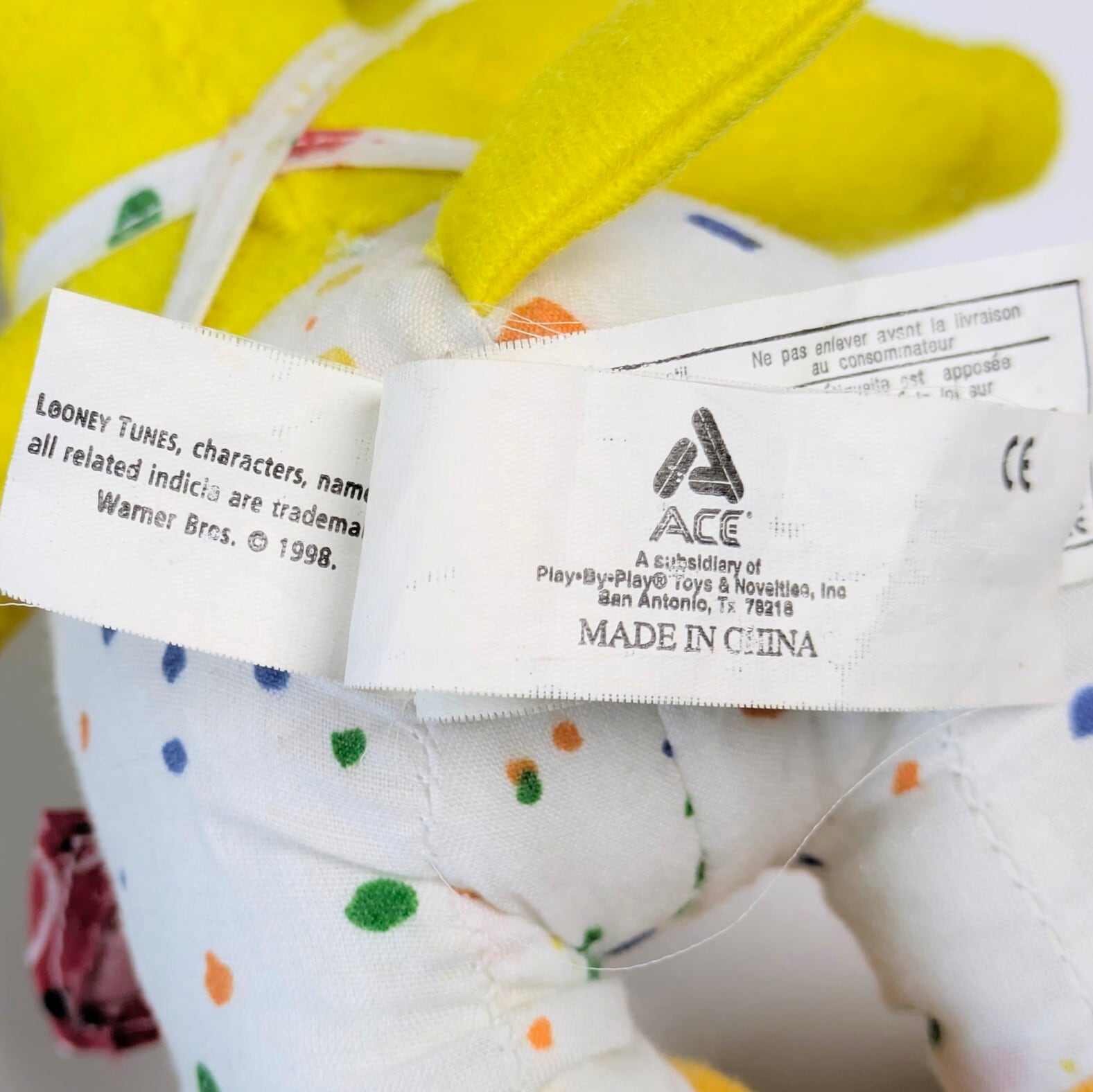 ☆VINTAGE1998☆【 Looney Tunes / ルーニー・テューンズ 】Painter Tweety Bird（ペインター トゥイーティー） プラッシュ / ぬいぐるみ〚アメリカン雑貨 アメトイ〛