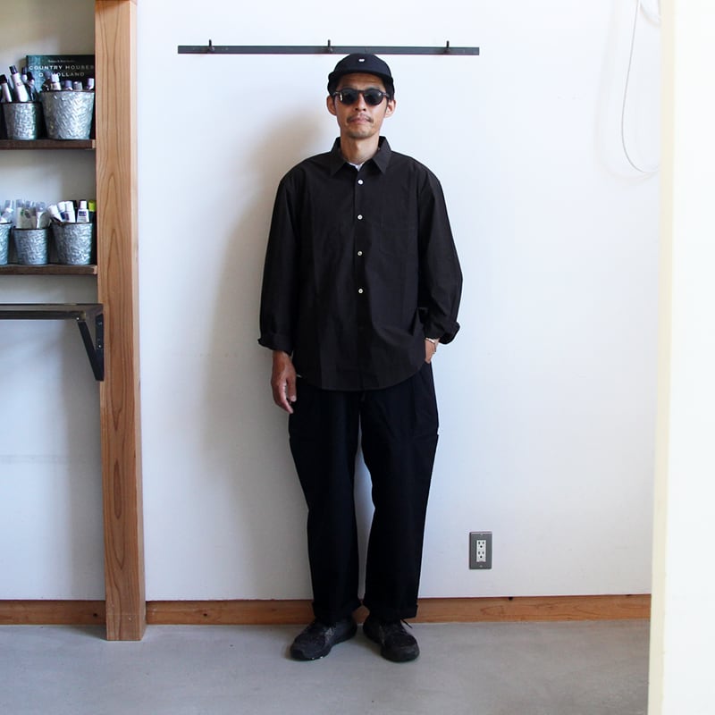 ENDS and MEANS/エンズアンドミーンズ Aldous Shirts (Dark Chocolate