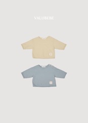 韓国子供服 / 26Autumn / 〖取寄〗valubebe / ベーシック ボタンTシャツ / ベビー服 / キッズ服 *6M~S*