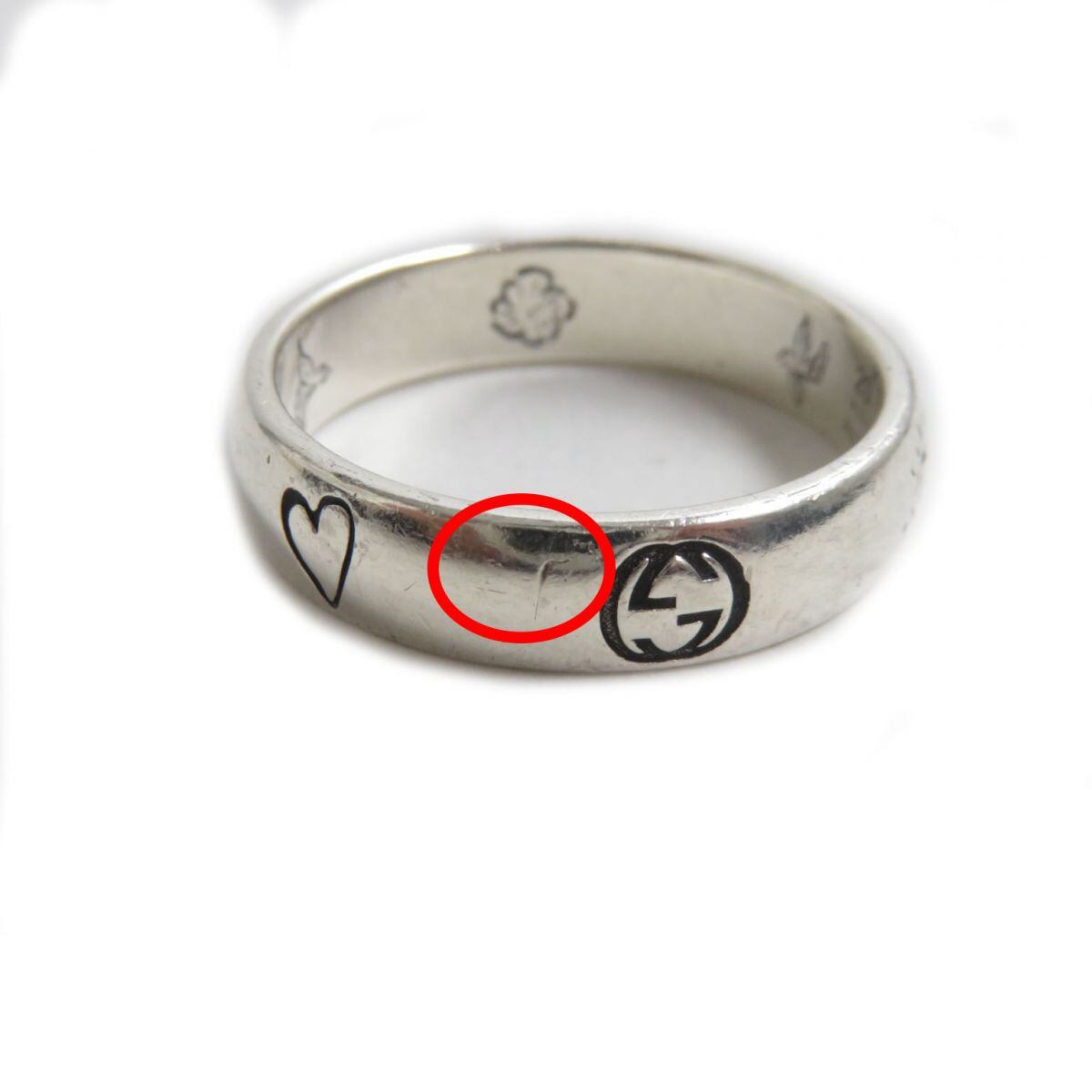 GUCCI INOX コンビリング　20号 GUCCI INOX コンビリング 20号 GUCCI グッチ 指輪 メンズ シルバー