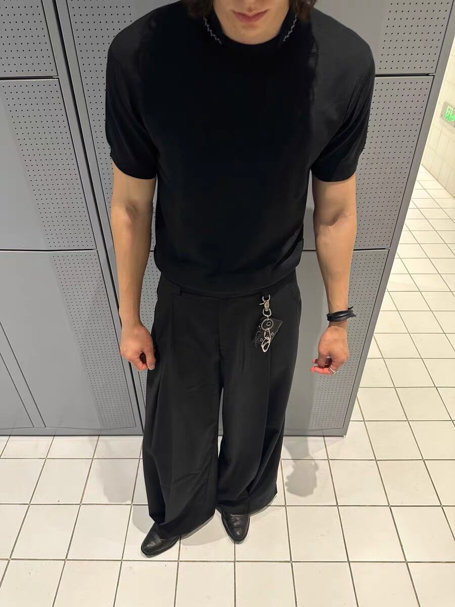 Obsidian Drape Wide-Leg Trousers – Opium | Juns garment service