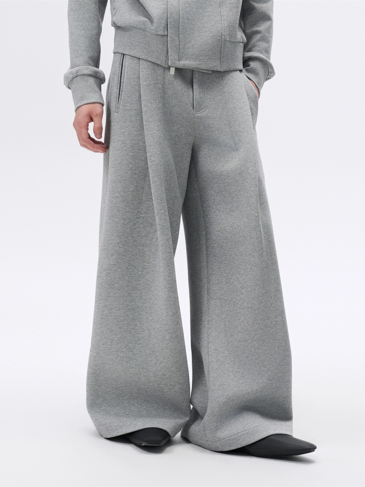 FRKM SCD 25AW ワイドレッグプリーツ スウェットパンツ