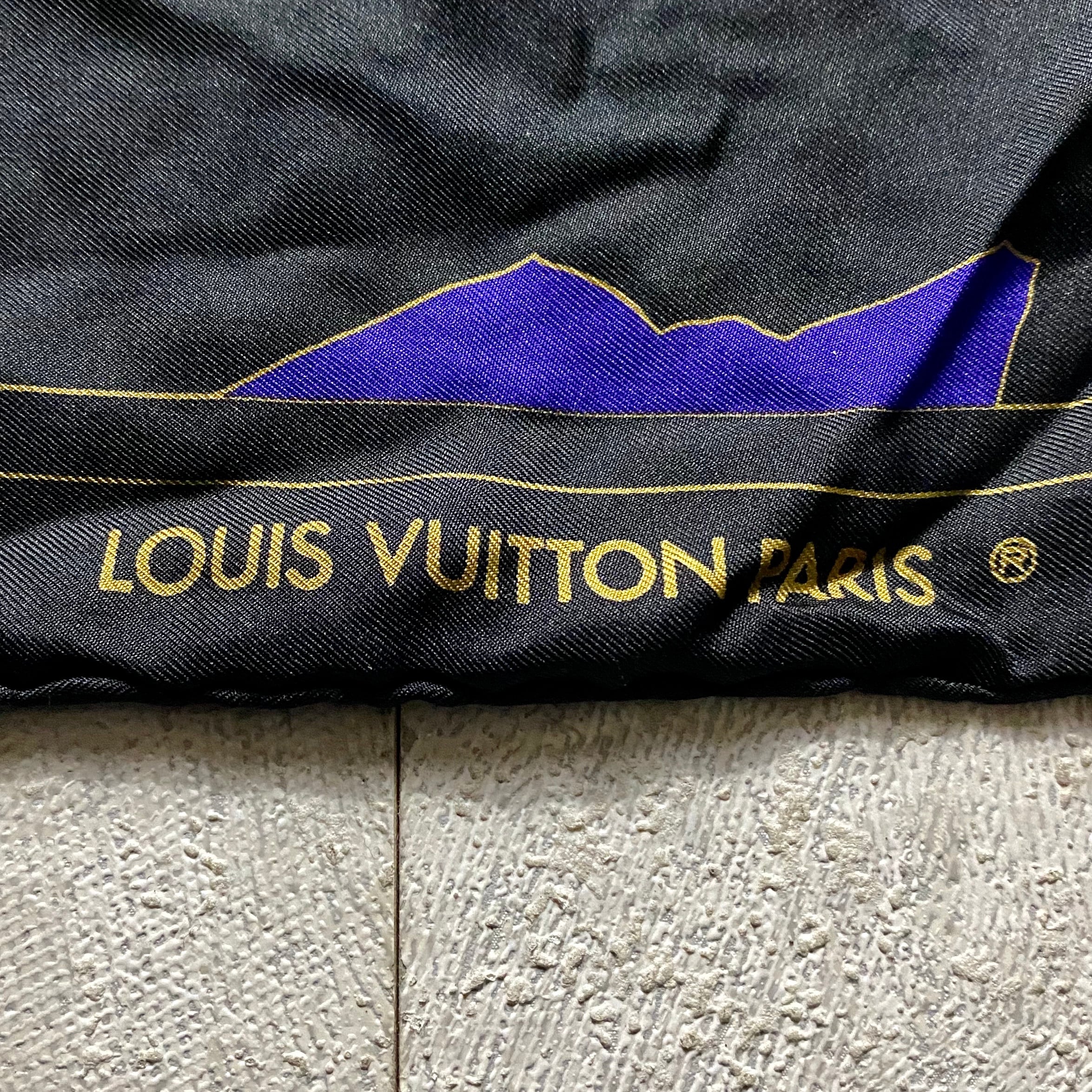 LOUIS VUITTON シルク生地スイリー黒系 LOUIS VUITTON（ルイ・ヴィトン） スカーフ モノグラム グリッター