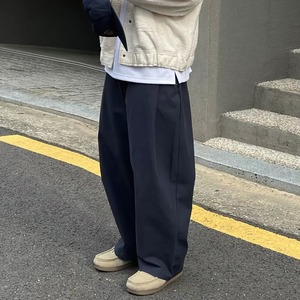 Pleated wide straight pants 1525