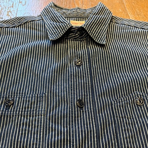 SUGAR CANE ヒッコリーストライプ ワークシャツ ★【送料無料】