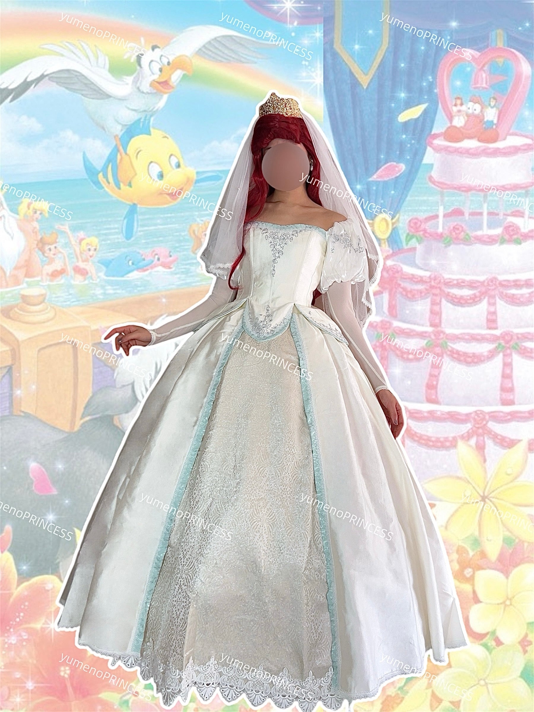 ディズニー リトルマーメイド アリエル 人魚姫 Dハロ コスプレ ディズニー リトルマーメイド アリエル 人魚姫 Dハロ コスプレ
