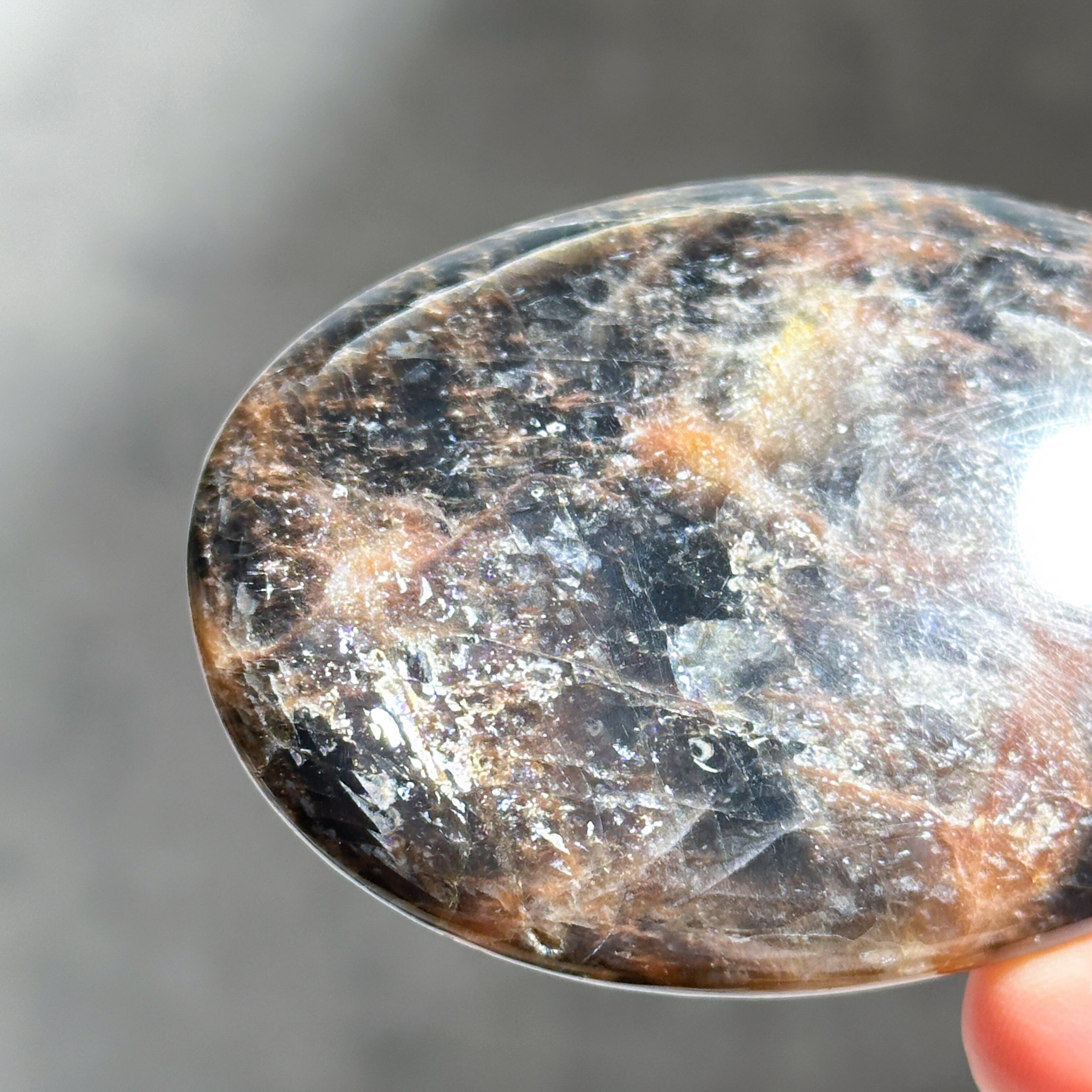 ブラックムーンストーン パームストーン13◇ Black Moonstone ◇天然石