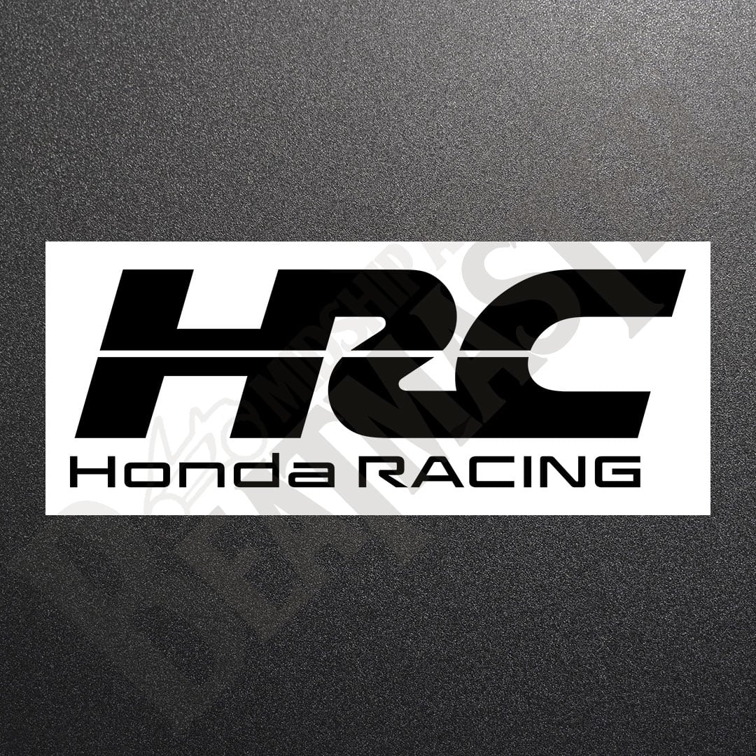 HRC Honda RACING カッティングステッカー ブラック 1枚 縦71mm×横
