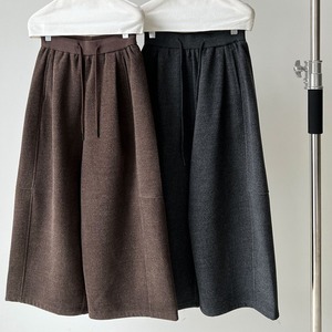 drawstring wide pants　J00381