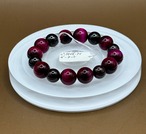 愛と情熱を呼び覚ます華やかな輝き|MIKI-JEWELRY ピンクタイガーアイ×ガーネットブレスレット|10mm/16cm |Pink Tiger Eye × Garnet Bracelet|