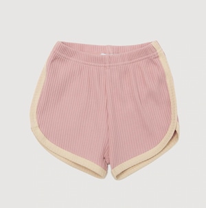 bel & bow Retro Ribbed Shorts - Musk Pink