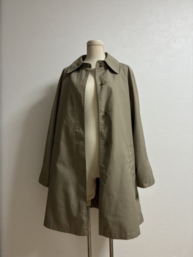 1980's Solid Color Soutien Collar Coat with Liner