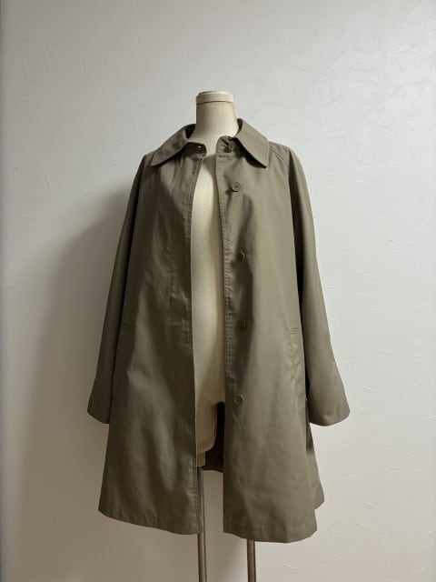 1980's Solid Color Soutien Collar Coat with Liner