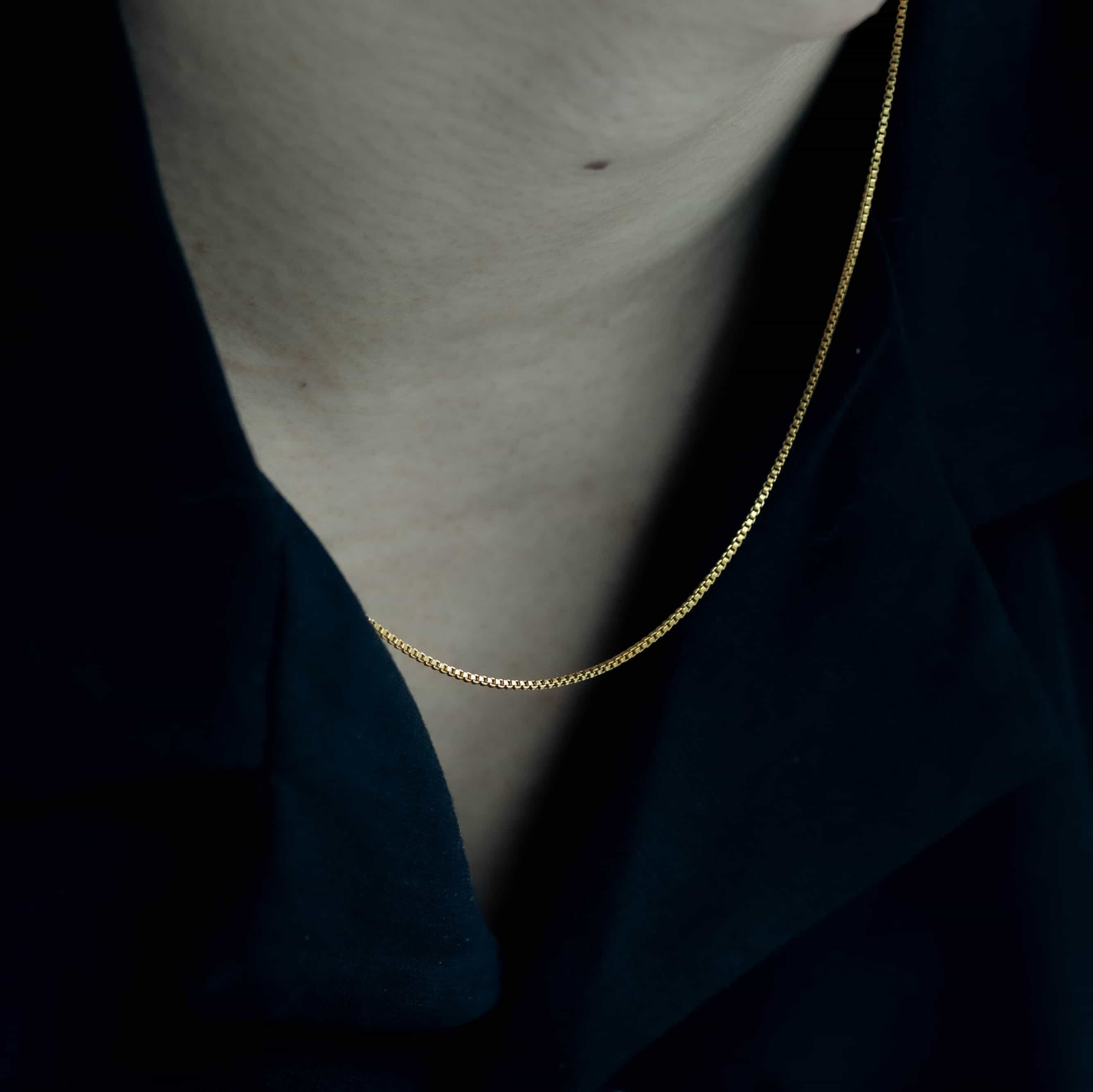 thin venetian necklace (gold) #n72 | garcia