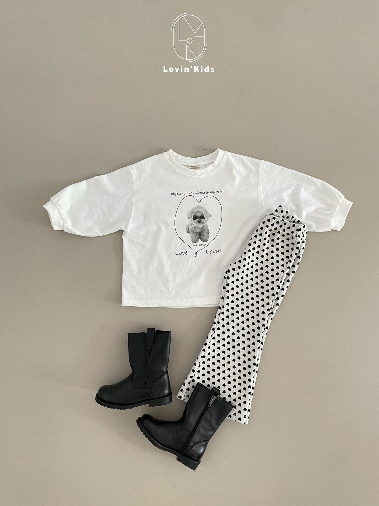 【Lovin'】フーディーパピーT アイボリー 80〜130cm - 18