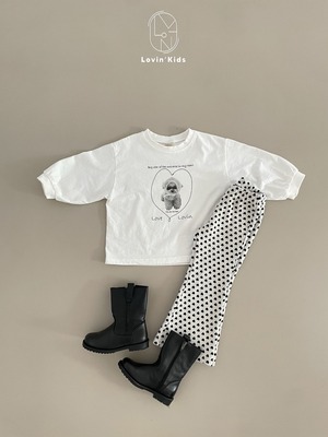 【Lovin'】フーディーパピーT アイボリー 80〜130cm