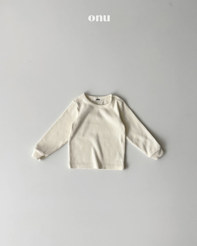 予約⌇onu/ Peach ribbed T