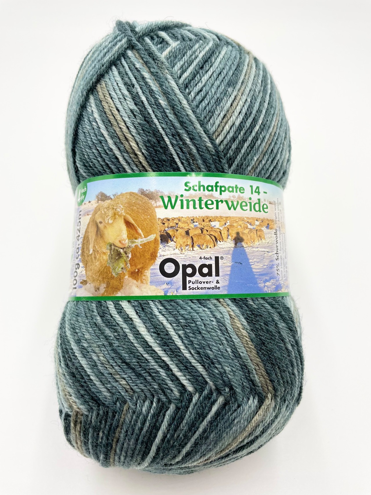 編む手が止まらない毛糸！Opalオパール- シャーフパーテ14 4ply/4本撚り 11196