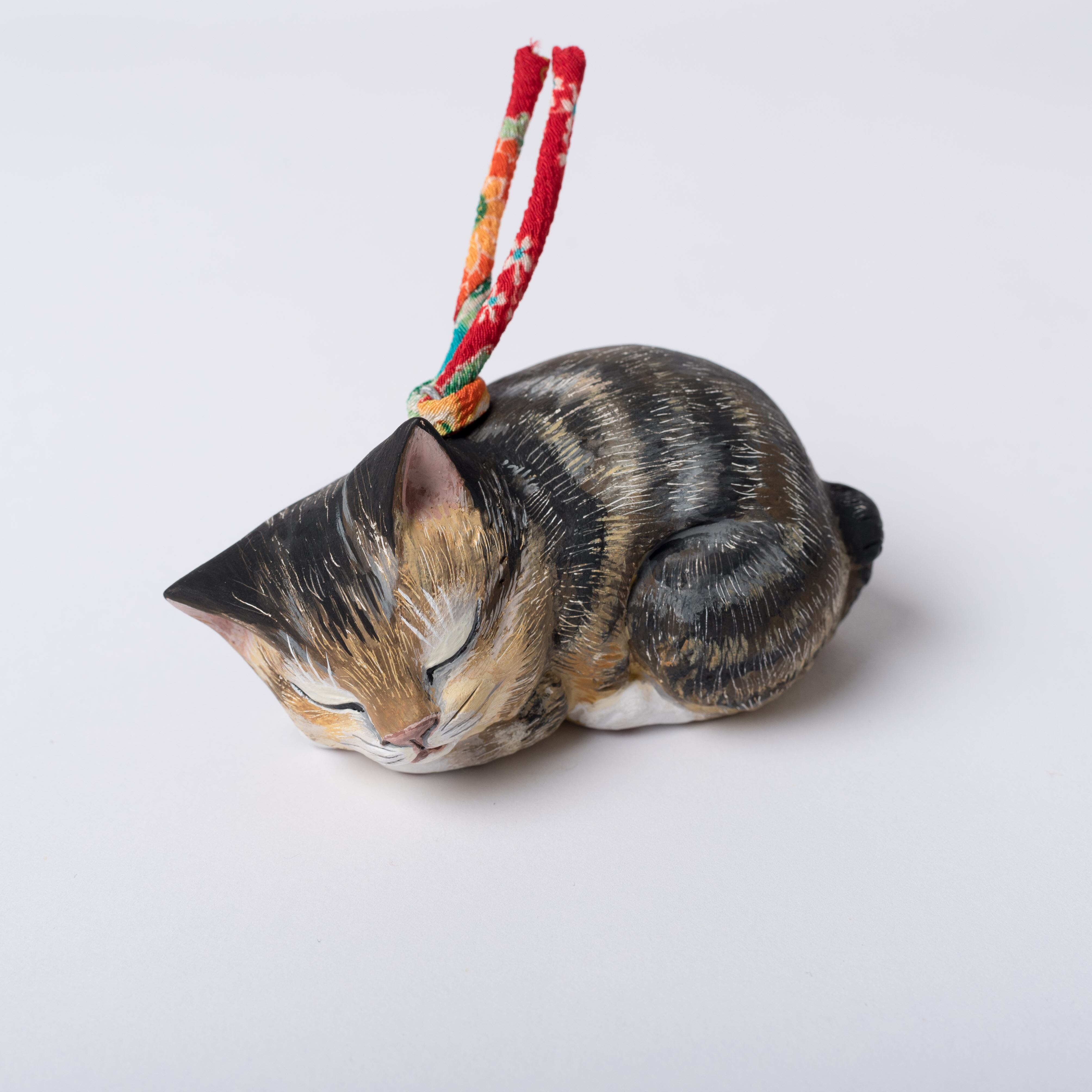 土鈴ねむり猫 キジトラ | 三栗屋