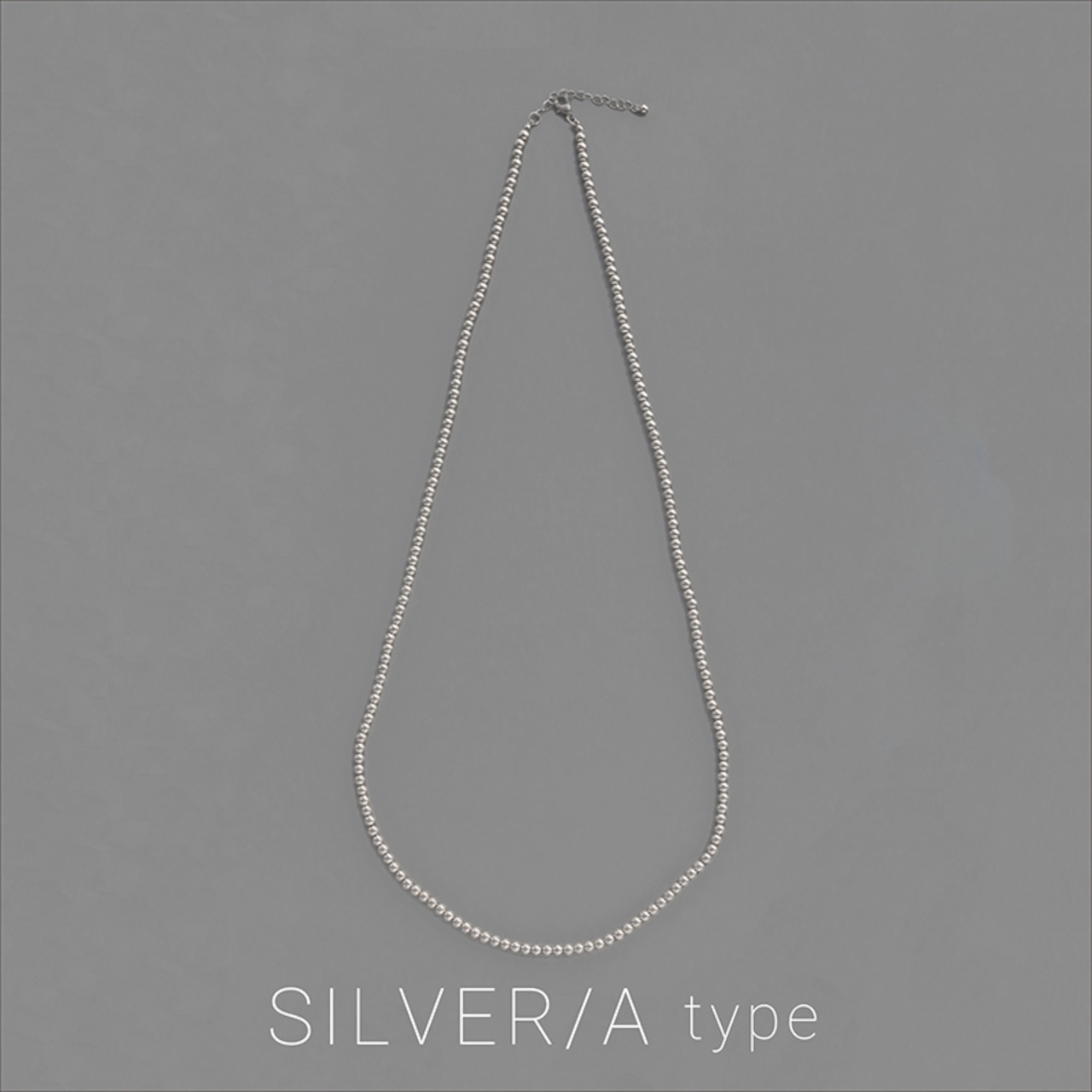 【ネコポス便】ネックレス 選べる2タイプ ビーズロングネックレス 丸 角 マット 合金 丸型 角型 大人 カジュアル シンプル 2517