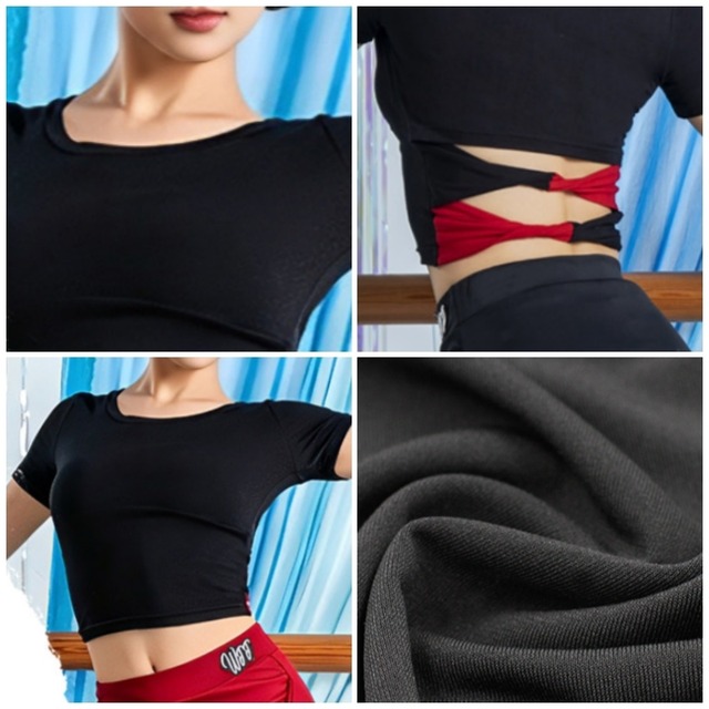 バックツイスト カットアウト トップス 1col　D00556