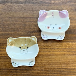 有田焼　波佐見焼　４点セット　子供用食器（わんこ・ねこ）