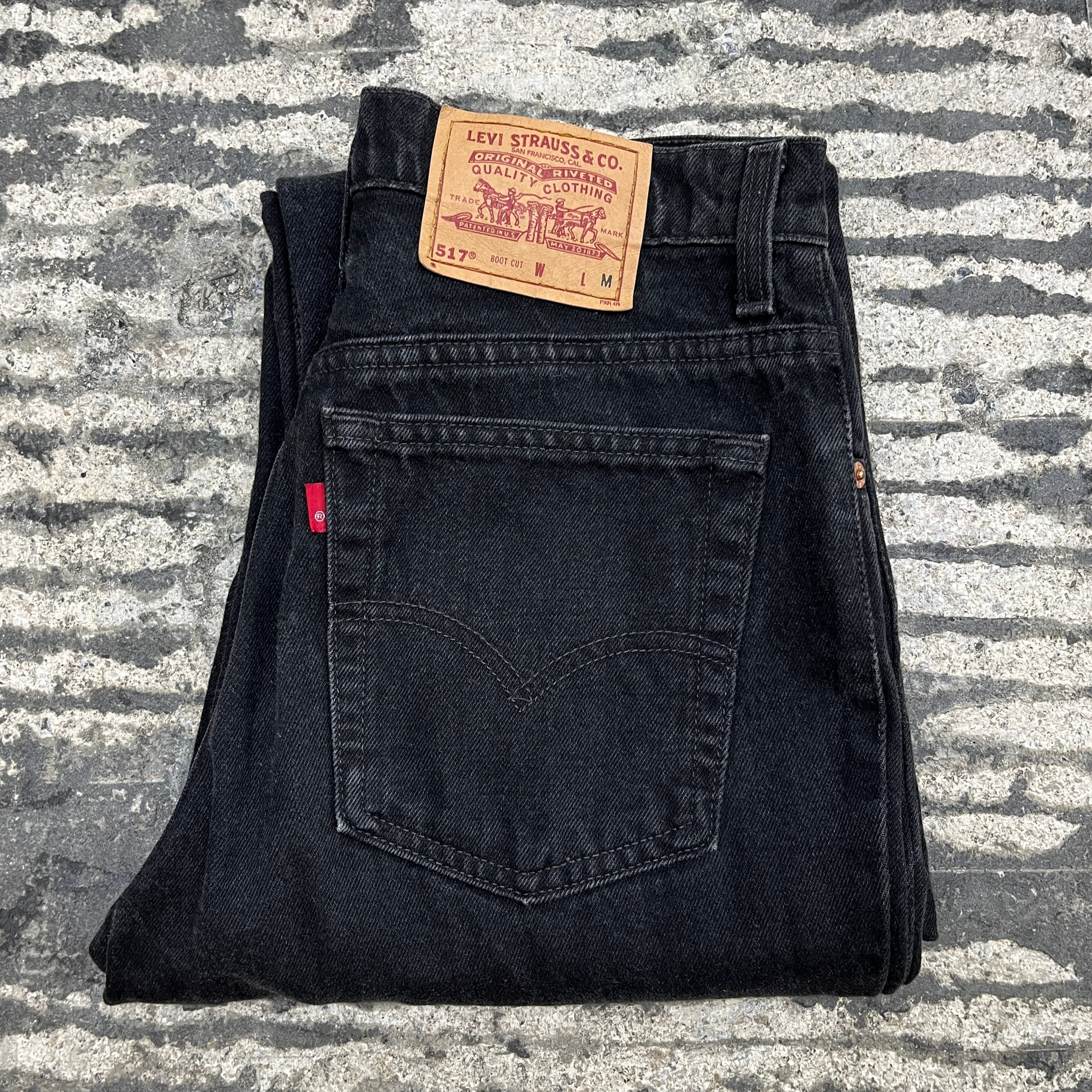 90'sリーバイス517後染めブラックデニムUSA製W38×L30 ブーツ 90'sリーバイス517後染めブラックデニムUSA製W38×L30 ブーツ