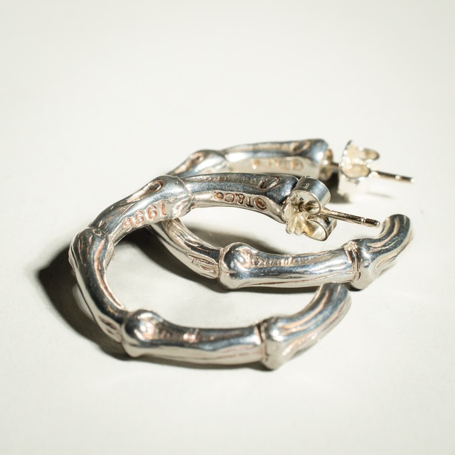 Vintage Tiffany & Co Large Bamboo Hoop Earrings