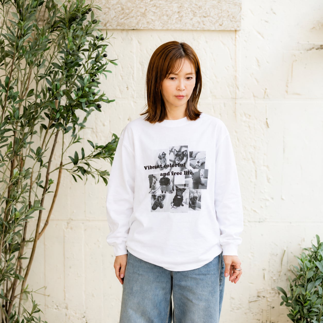 【オリジナルデザイン 写真入り Tシャツ WHITE】オリジナルデザインTシャツ