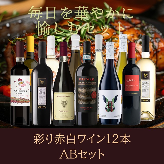 赤白ワイン12本セットAB〈送料無料〉(B712087)
