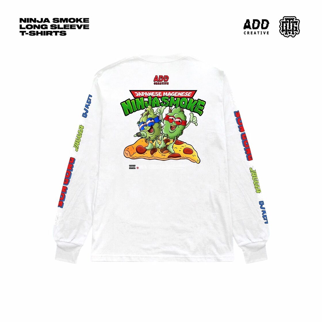 ADD CREATIVE×ジャパニーズマゲニーズ NINJA SMOKE L/S TEE(WHT) | PAY ID
