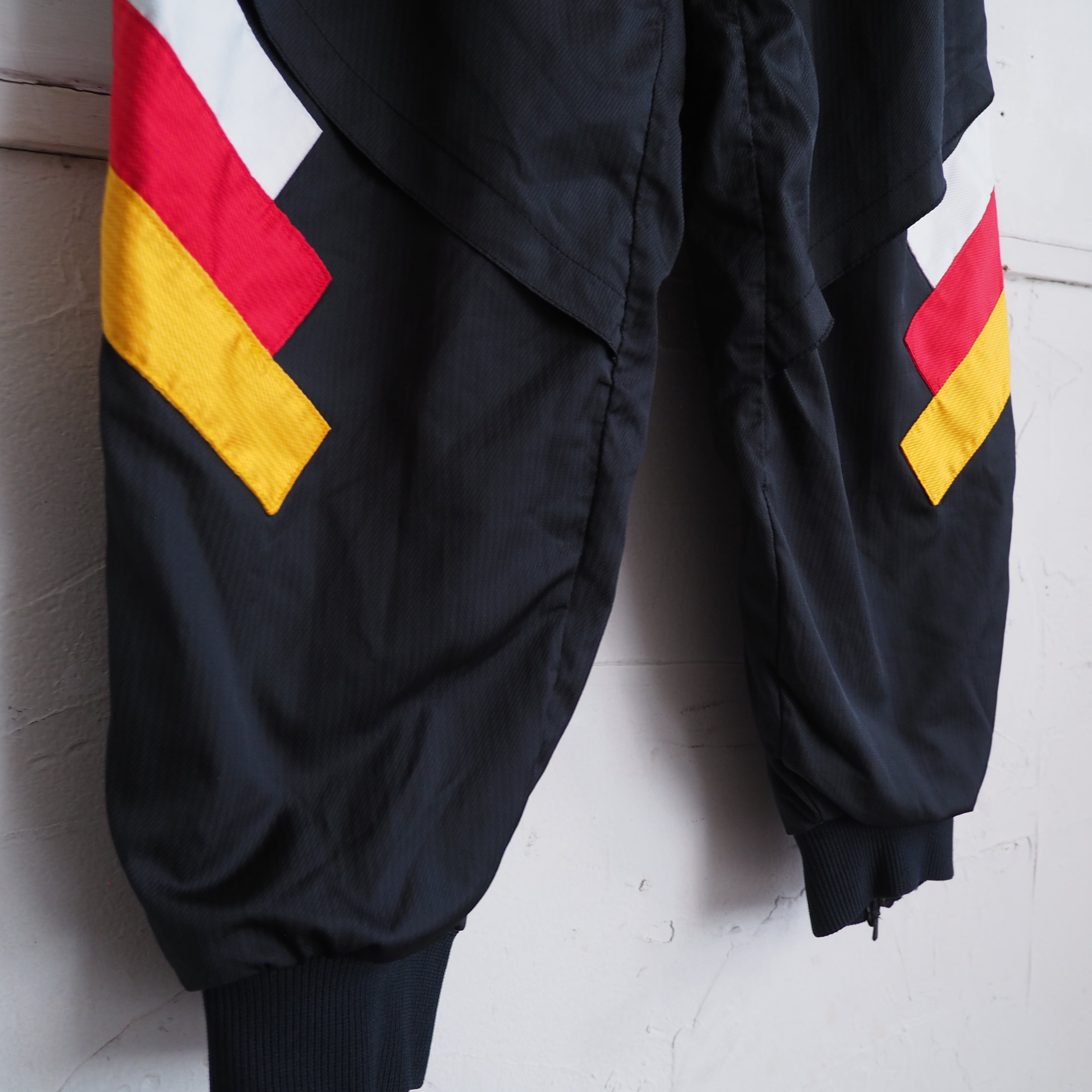 1980s ” DESCENT adidas ” Tricolor Flag Switching panel Track pants