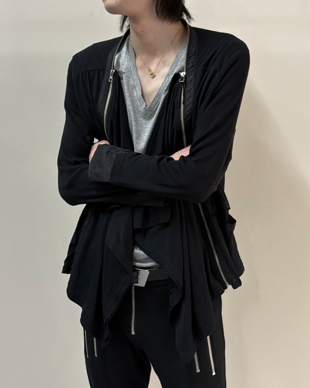 【GOMME】zip cloth detail cardigan