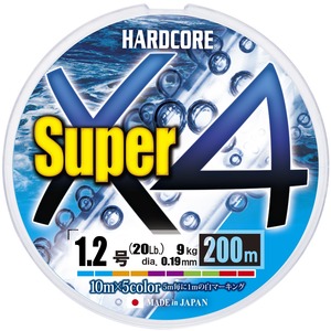 【数量限り】デュエル(DUEL) ハードコア PEライン スーパー X4 150m/200m 0.6号〜3.0号 高視認イエロー/5色マーキング