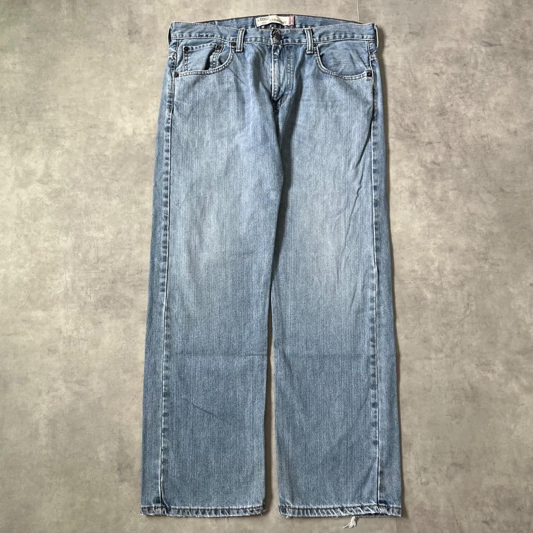 リーバイス569 Levis W32 ブルーデニム 青 縦落ち 古着 16777