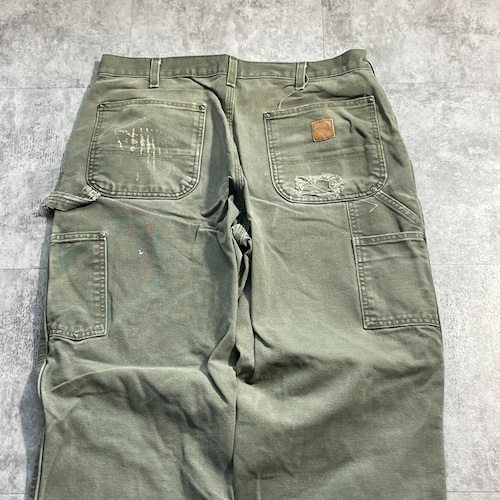 モスグリーン ダブルニー Carhartt B136 MOS 34×30 詳細写真13