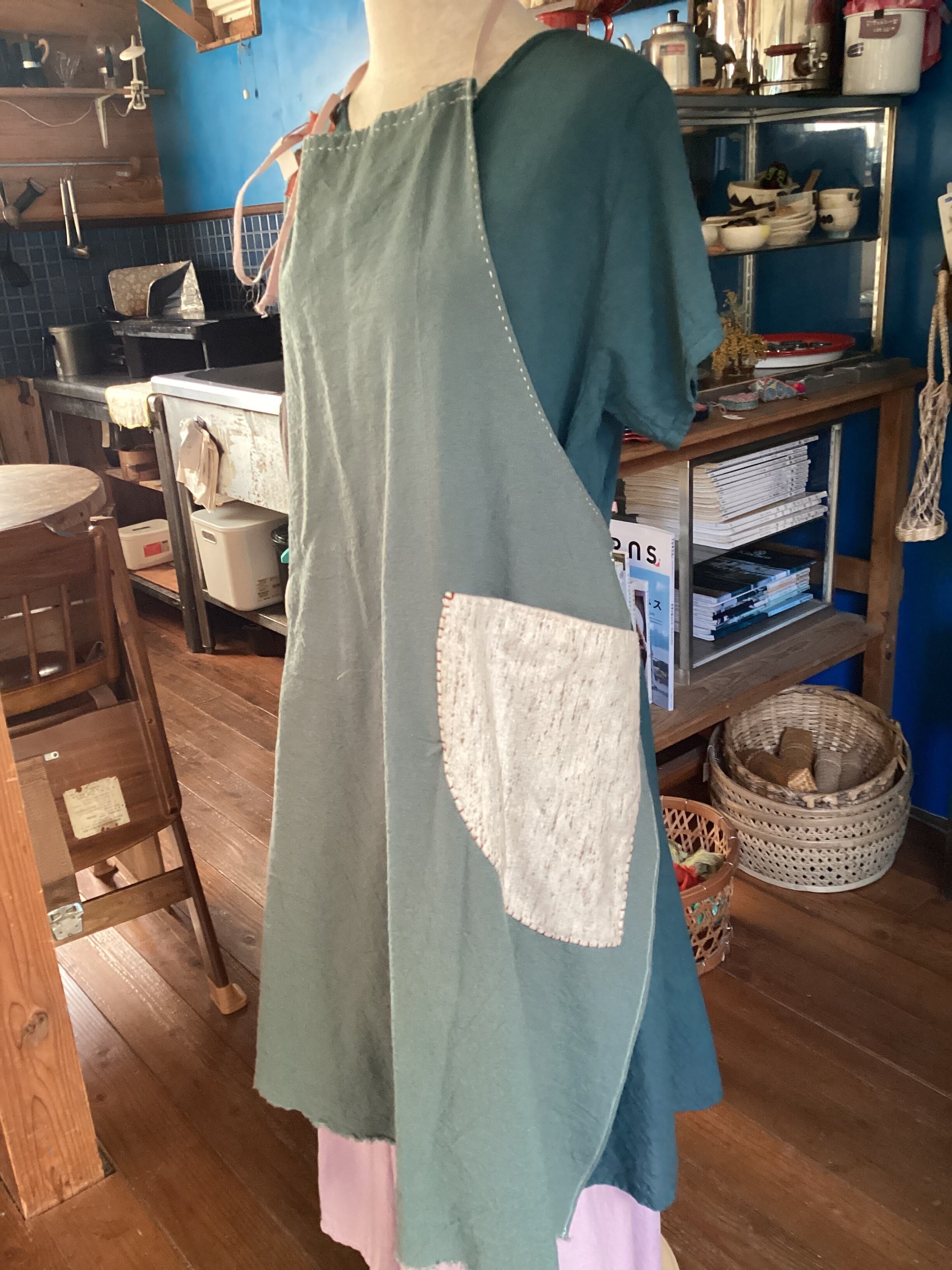 母の日に✴︎手作りエプロン:人間モチーフ