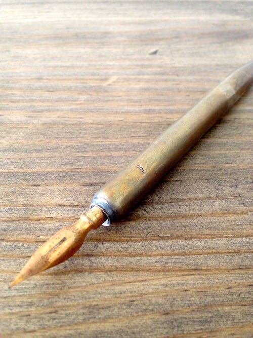 Antique Italian Silver Pen with Case