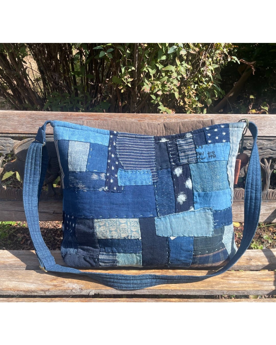 古布 襤褸の蓋付きショルダーバッグ | chibisix